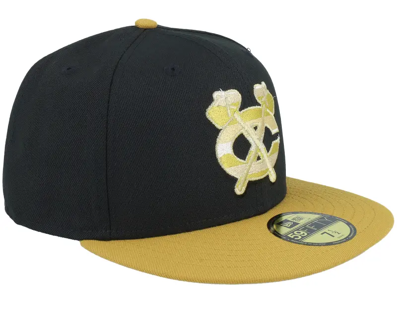 New Era Chicago Blackhawks 59FIFTY Day Black/Gold Yellow Fitted online