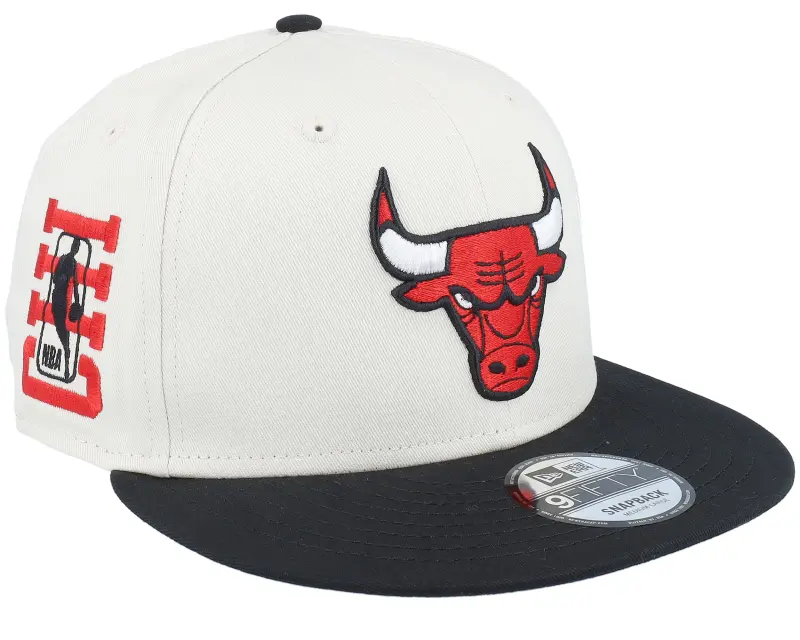 New Era Chicago Bulls NBA Logo 9FIFTY Ivory/Black Snapback online