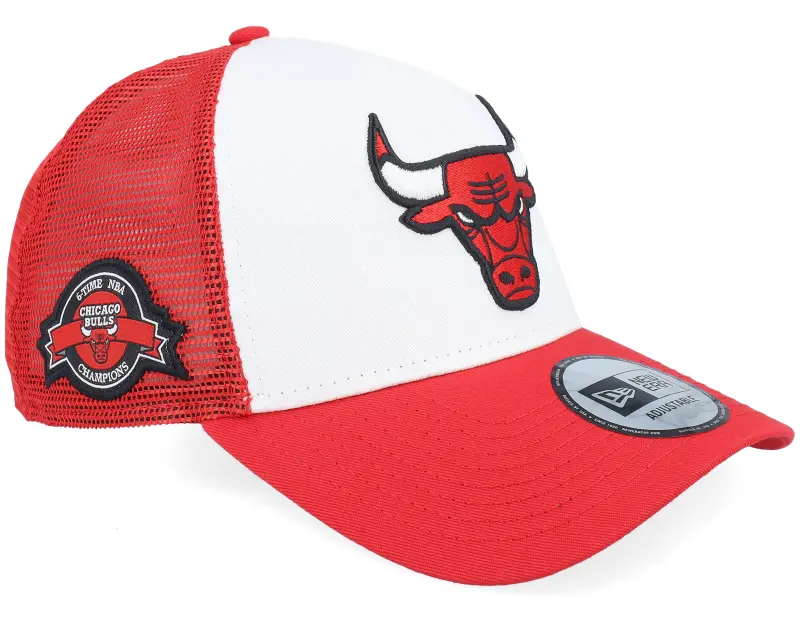 New Era Chicago Bulls NBA Side Patch White/Red A-frame Trucker online