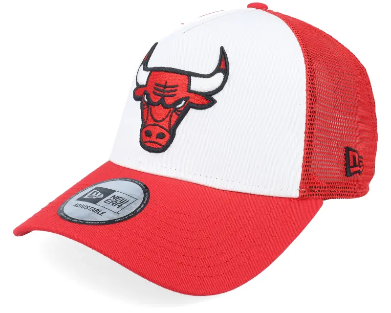 New Era Chicago Bulls NBA Side Patch White/Red A-frame Trucker online