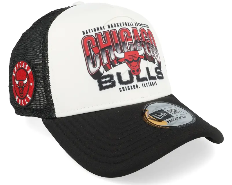 New Era Chicago Bulls NBA Team Colour White/Black A-frame Trucker online