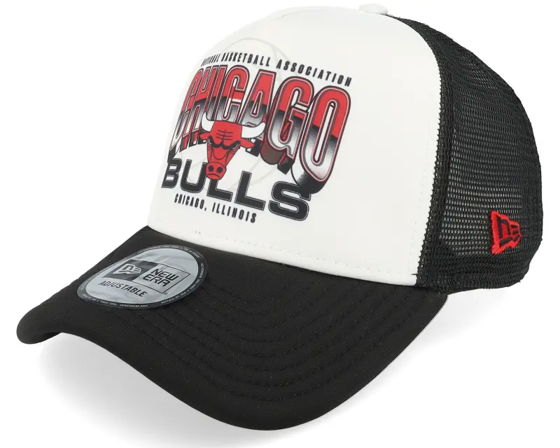 New Era Chicago Bulls NBA Team Colour White/Black A-frame Trucker online
