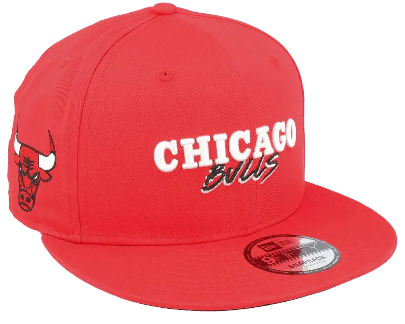 New Era Chicago Bulls Script Team 9FIFTY Red Snapback online