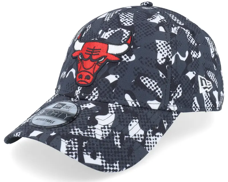 New Era Chicago Bulls Seasonal Print 9FORTY Black/Grey Adjustable online