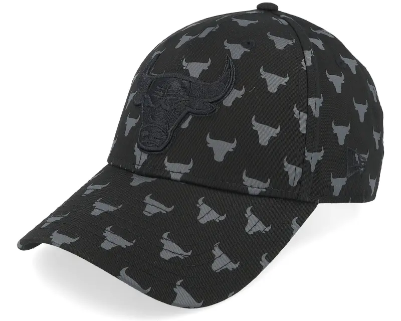 New Era Chicago Bulls Team Monogram 9FORTY Black/Grey Adjustable online