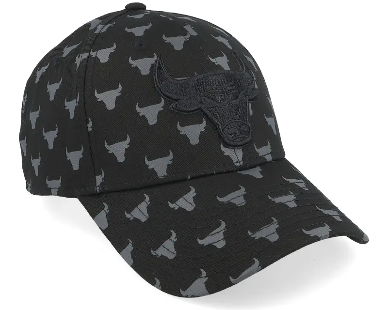 New Era Chicago Bulls Team Monogram 9FORTY Black/Grey Adjustable online
