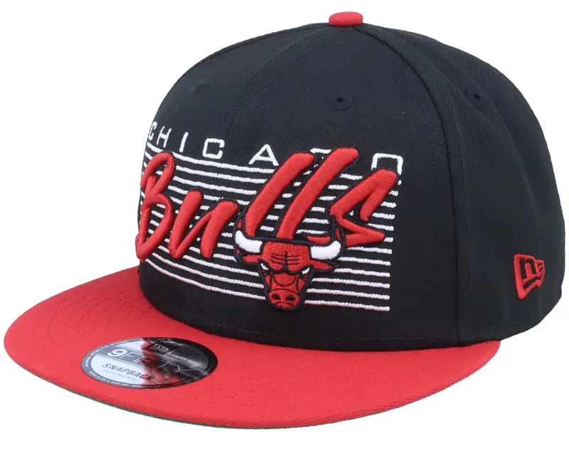 New Era Chicago Bulls Team Wordmark 9FIFTY Black/Red Snapback online