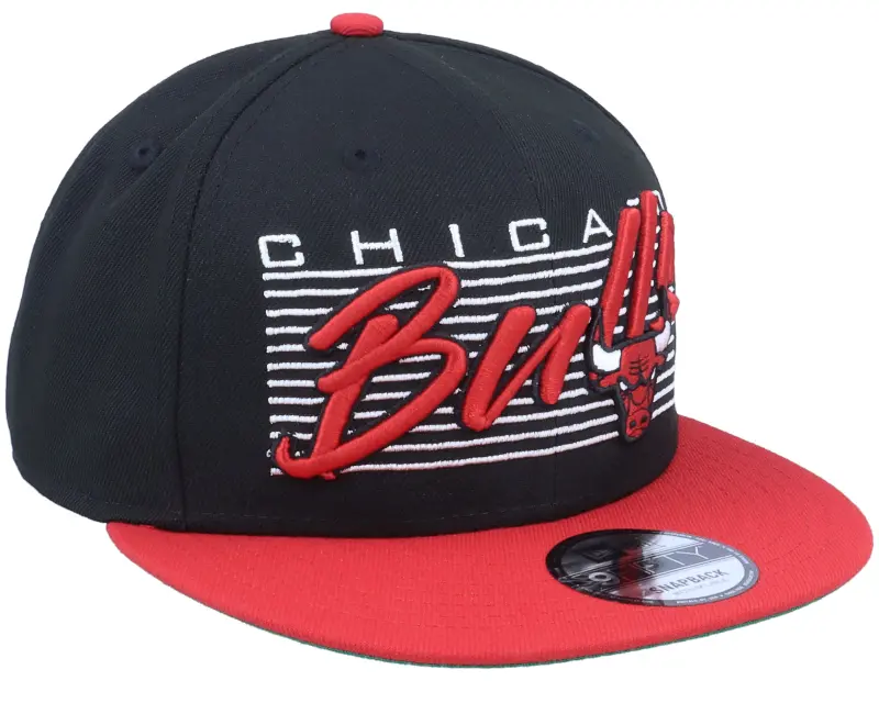 New Era Chicago Bulls Team Wordmark 9FIFTY Black/Red Snapback online