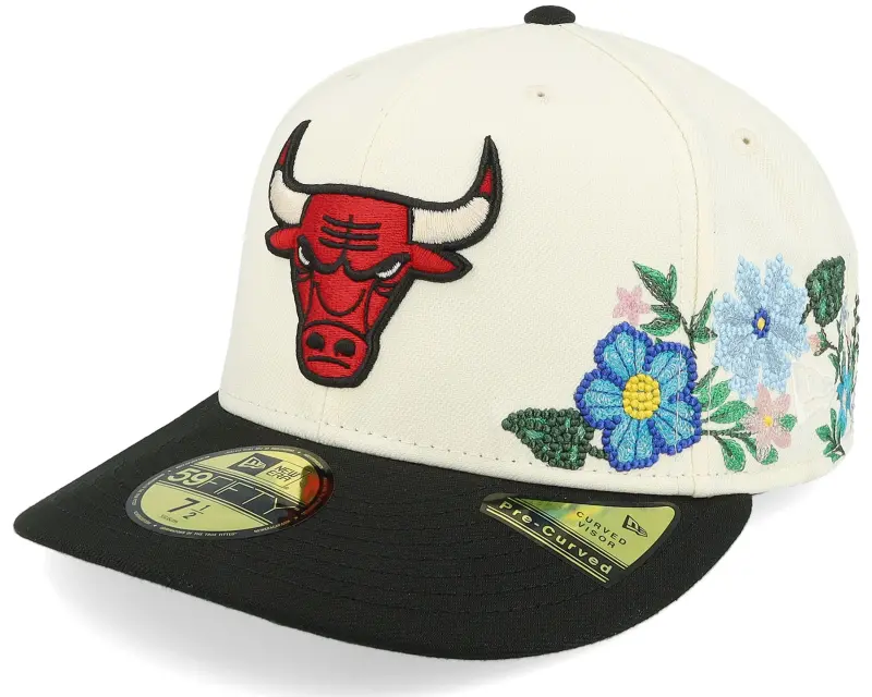 New Era Chicago Bulls Tonal Florals Off White/Black/Green UV Fitted online