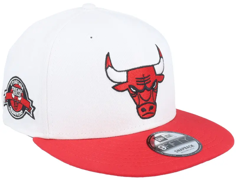 New Era Chicago Bulls White Crown Patch 9FIFTY White/Red Snapback online