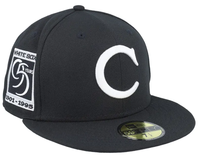 New Era Chicago White Sox MLB Cooperstown Patch 59FIFTY Black/White Fitted online