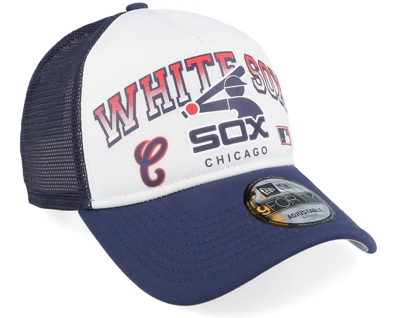 New Era Chicago White Sox Retro Wordmark White/Navy A-frame Trucker online