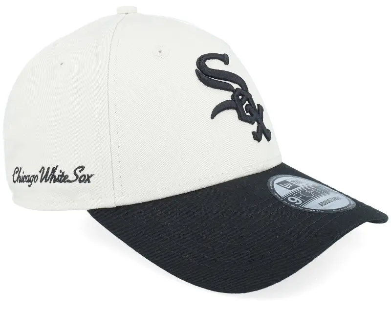 New Era Chicago White Sox Side Script 9FORTY Ivory/Black Adjustable online