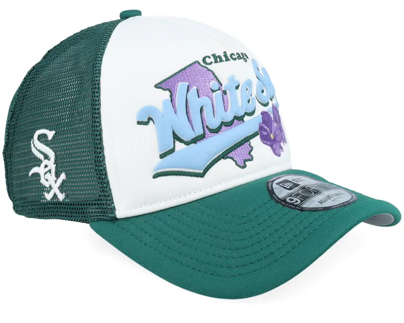 New Era Chicago White Sox State Flower White/Green A-Frame Trucker online