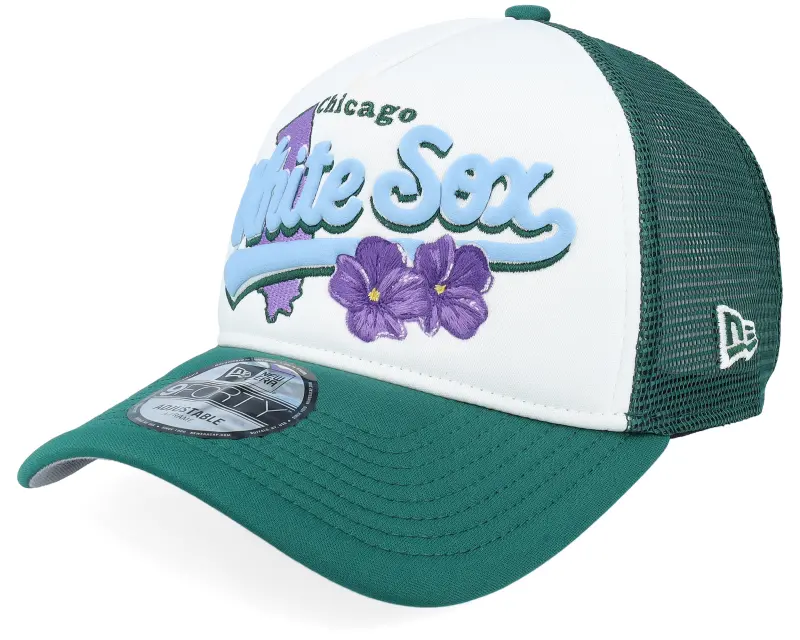 New Era Chicago White Sox State Flower White/Green A-Frame Trucker online