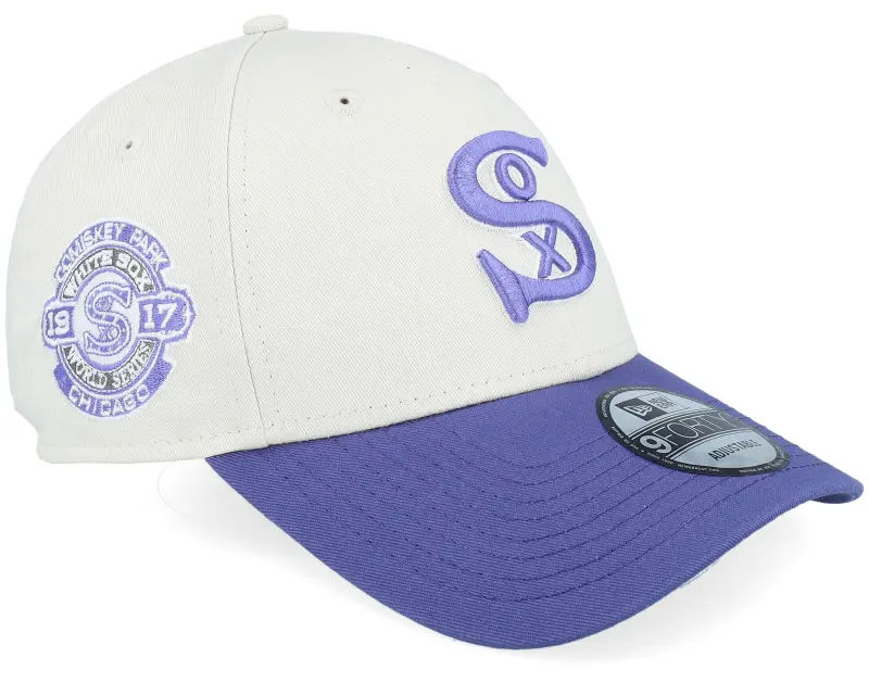 New Era Chicago White Sox World Series Patch 9FORTY Ivory/Purple Adjustable online