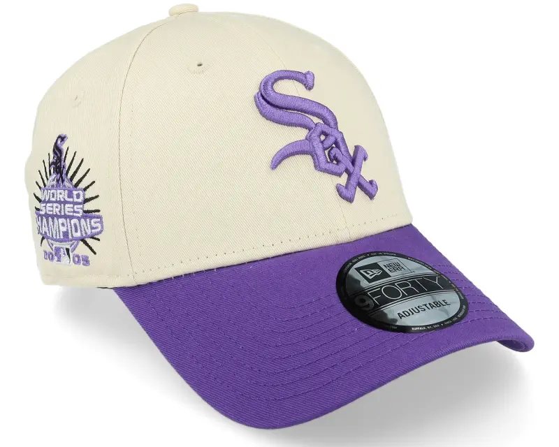 New Era Chicago White Sox World Series Patch 9FORTY Stone/Purple Adjustable online