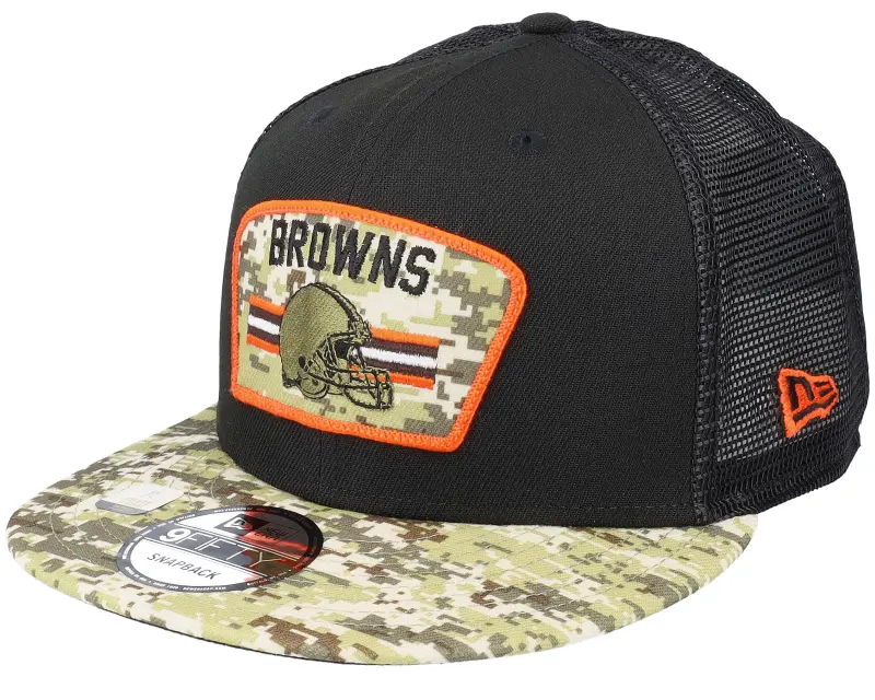 New Era Cleveland Browns NFL21 Salute To Service 9FIFTY Black/Camo Trucker online