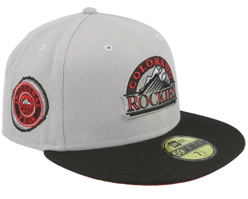 New Era Colorado Rockies Crimson Street 59FIFTY 93 Inaugural Year Grey/Black Fitted online