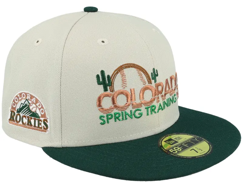 New Era Colorado Rockies Trinity 59FIFTY 93 Spring Training Stone/Dark Green Fitted online