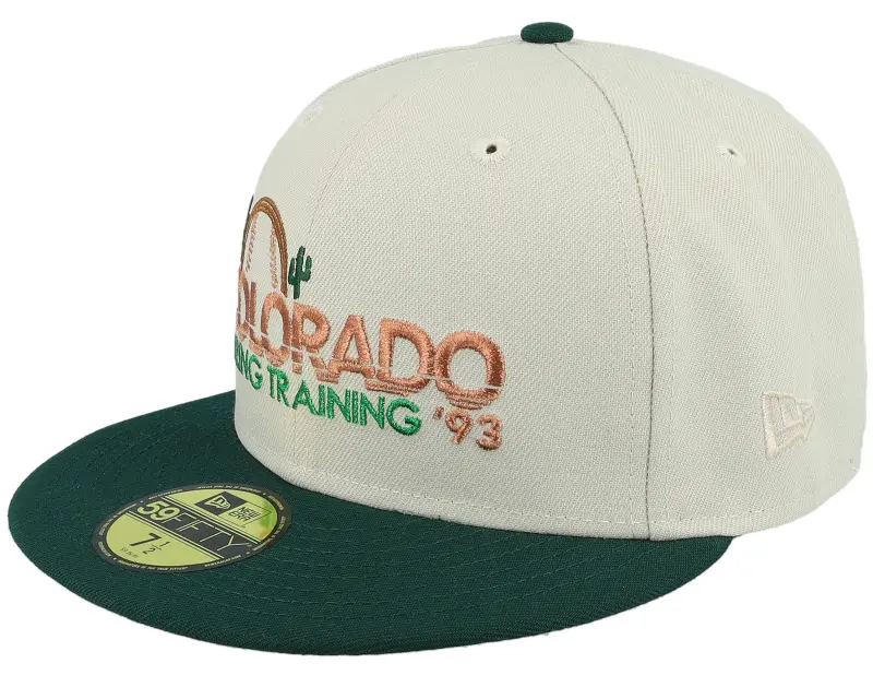 New Era Colorado Rockies Trinity 59FIFTY 93 Spring Training Stone/Dark Green Fitted online
