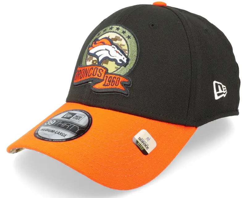 New Era Denver Broncos M 39THIRTY NFL Salute To Service 22 Black/Orange Flexfit online