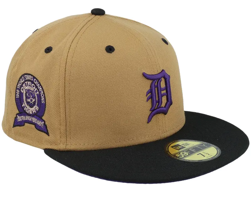 New Era Detroit Tigers Earthy Tones 59FIFTY Wheat/Black/Purple Uv Fitted online