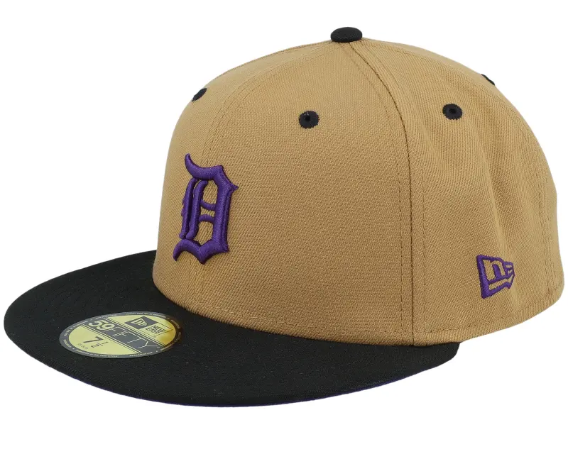 New Era Detroit Tigers Earthy Tones 59FIFTY Wheat/Black/Purple Uv Fitted online