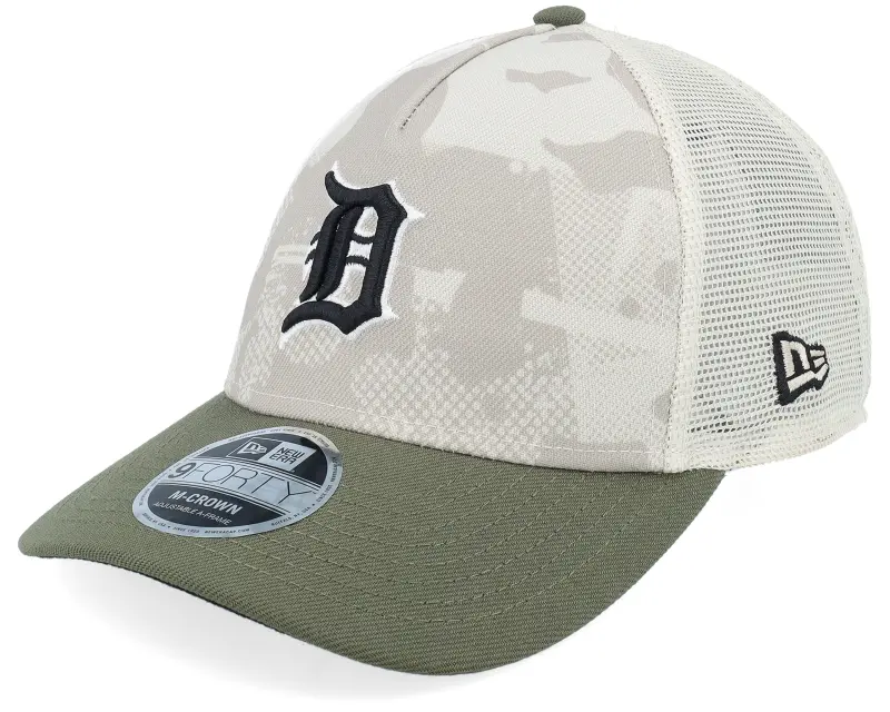 New Era Detroit Tigers MLB Armed Forces Day 9FORTY Mc Stone/Olive A-frame Trucker online