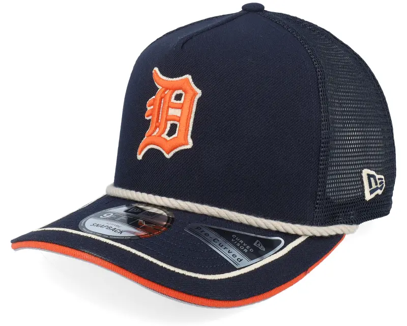 New Era Detroit Tigers Vintage Team Rope 9FIFTY Navy A-frame Trucker online