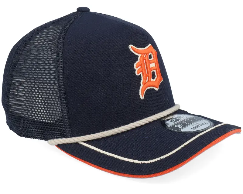 New Era Detroit Tigers Vintage Team Rope 9FIFTY Navy A-frame Trucker online