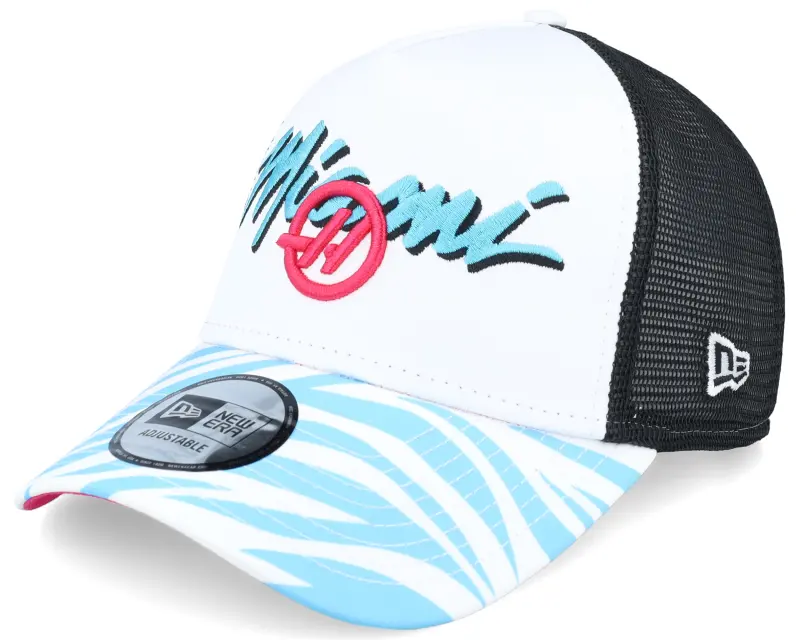 New Era Haas F1 24 Team Miami Zebra White/Black E-frame Trucker online