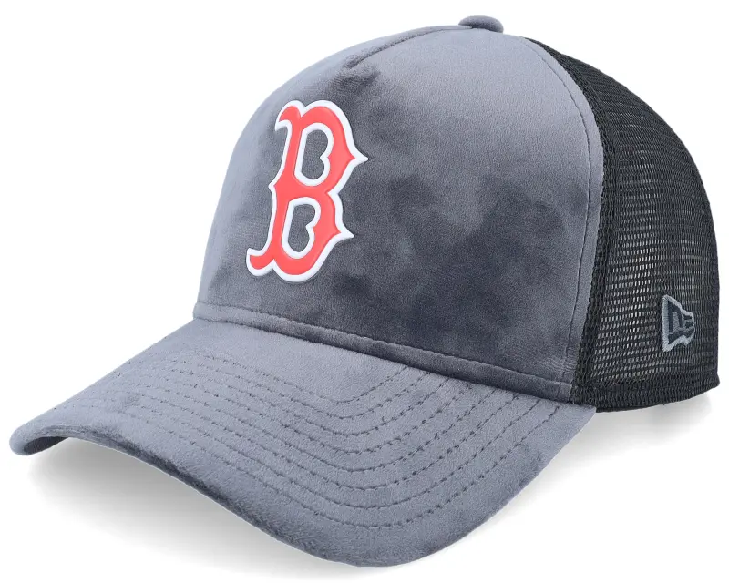 New Era Hatstore Exclusive x Boston Red Sox Velour 9FORTY Charcoal/Black A-frame Trucker online
