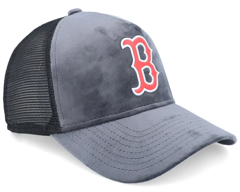 New Era Hatstore Exclusive x Boston Red Sox Velour 9FORTY Charcoal/Black A-frame Trucker online