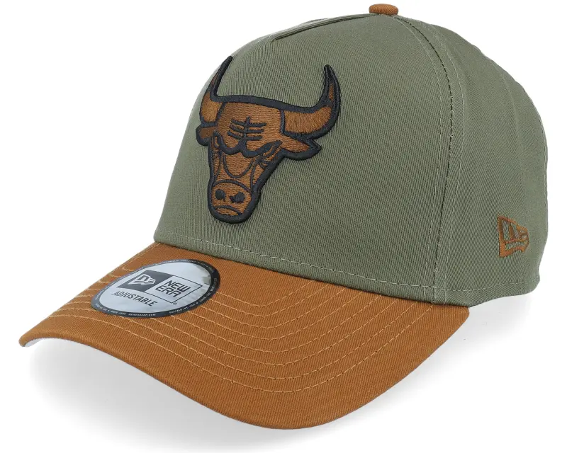 New Era Hatstore Exclusive x Chicago Bulls NBA Contrast Visor Olive/Brown A-frame Adjustable online