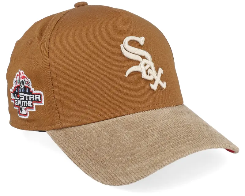 New Era Hatstore Exclusive x Chicago White Sox Patch 9FORTY Cord Khaki A-frame Adjustable online