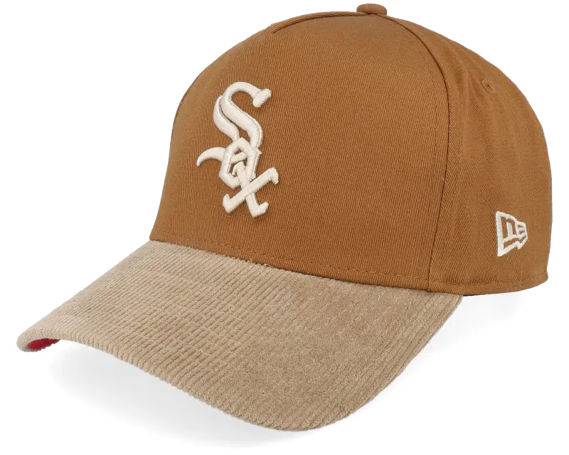 New Era Hatstore Exclusive x Chicago White Sox Patch 9FORTY Cord Khaki A-frame Adjustable online
