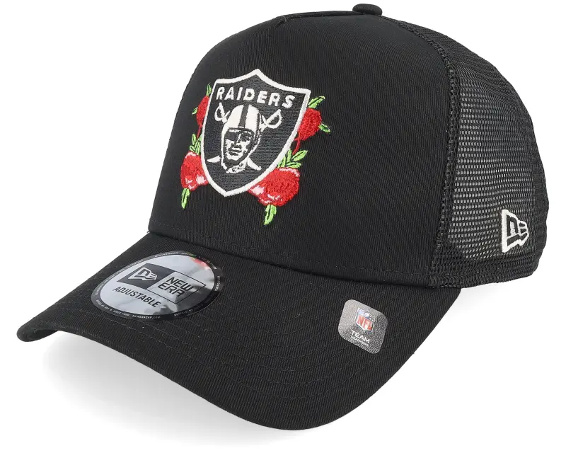 New Era Hatstore Exclusive x Las Vegas Raiders Floral 9FORTY Black A-Frame Trucker online