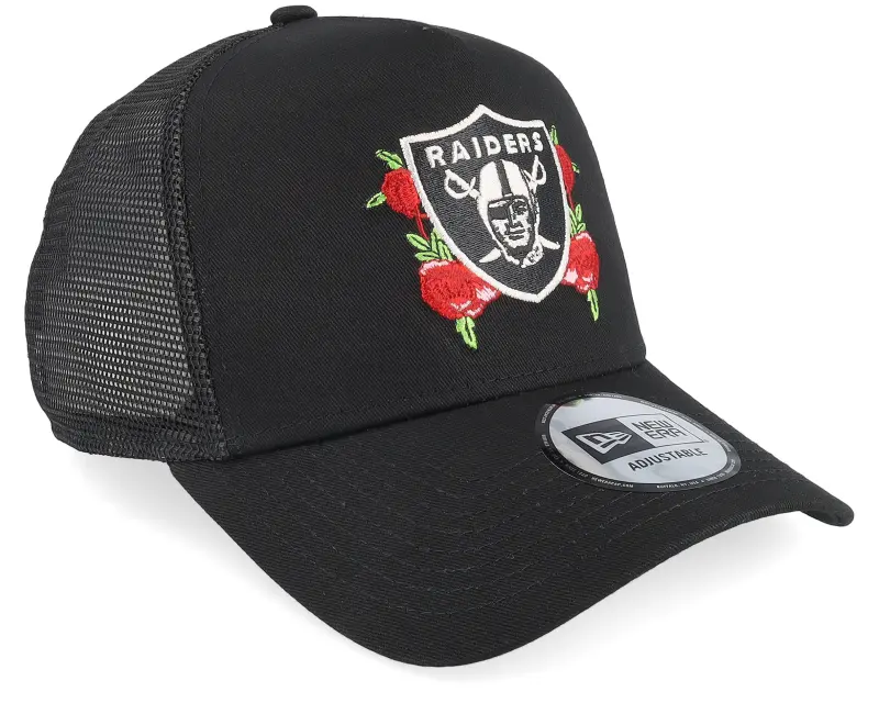 New Era Hatstore Exclusive x Las Vegas Raiders Floral 9FORTY Black A-Frame Trucker online