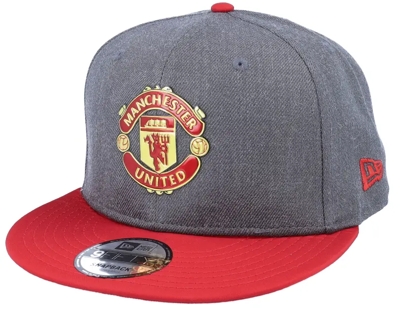 New Era Hatstore Exclusive x Manchester United Heather 9FIFTY Charcoal/Red Snapback online