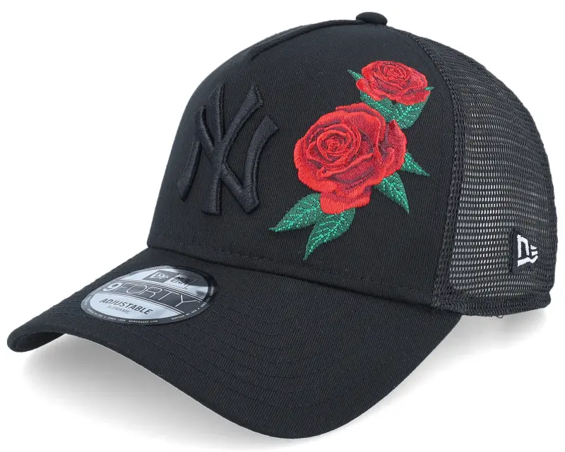 New Era Hatstore Exclusive x New York Yankees Rose 9FORTY Black A-frame Trucker online