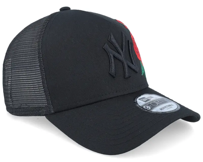 New Era Hatstore Exclusive x New York Yankees Rose 9FORTY Black A-frame Trucker online