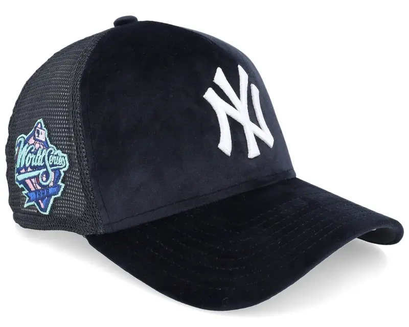 New Era Hatstore Exclusive x New York Yankees Velvet Patch 9FORTY Black A-frame Trucker online