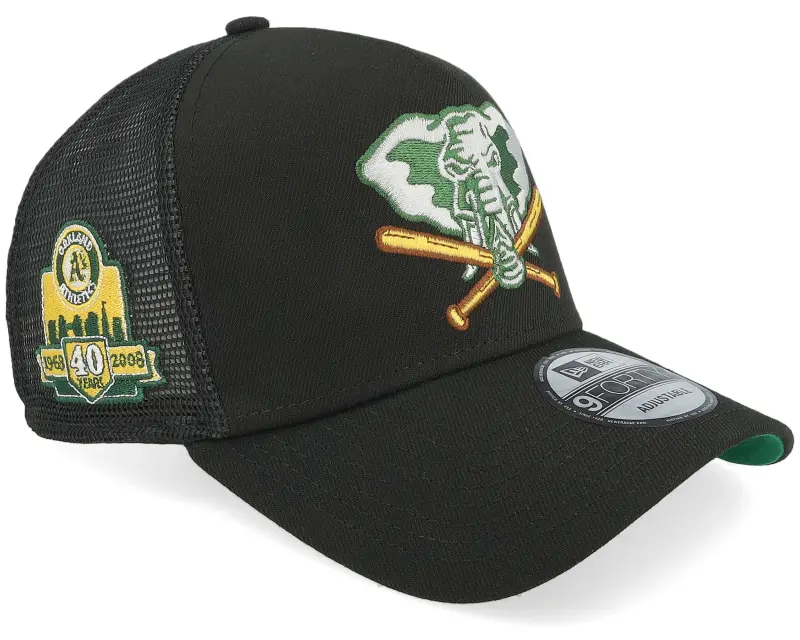 New Era Hatstore Exclusive x Oakland Athletics Midnight Legends 9FORTY Black A-frame Trucker online