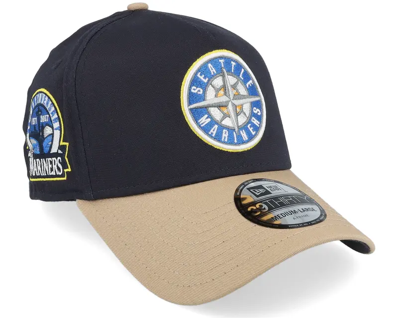 New Era Hatstore Exclusive x Seattle Mariners 39THIRTY Black/Beige/Blue A-Frame Flexfit online