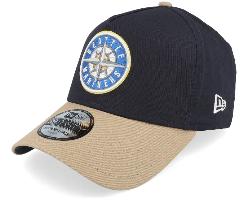 New Era Hatstore Exclusive x Seattle Mariners 39THIRTY Black/Beige/Blue A-Frame Flexfit online