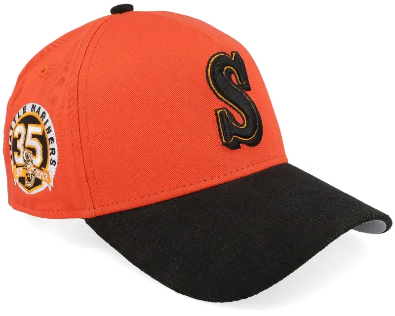 New Era Hatstore Exclusive x Seattle Mariners Fire & Shadow 9FORTY Orange/Black 2t A-frame Adjustable online