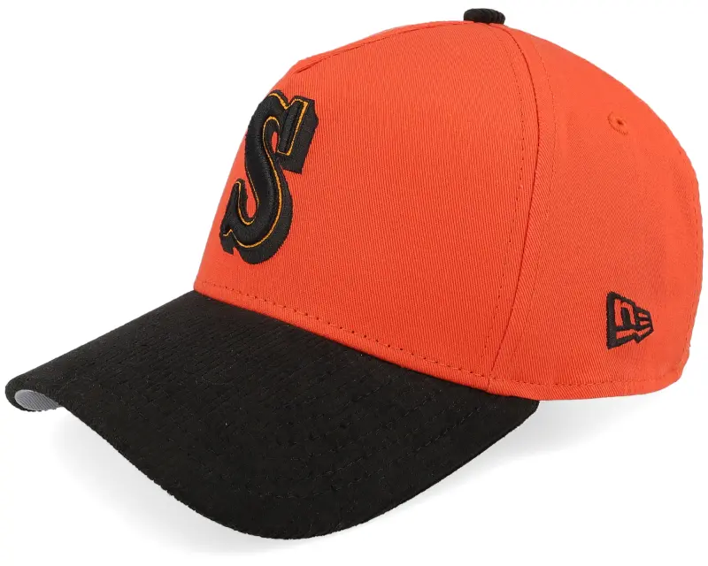 New Era Hatstore Exclusive x Seattle Mariners Fire & Shadow 9FORTY Orange/Black 2t A-frame Adjustable online