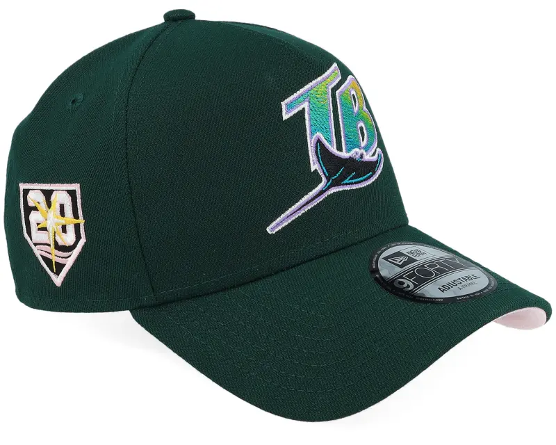 New Era Hatstore Exclusive x Tampa Bay Rays 9FORTY 20 Years Dark Green/Pink A-frame Adjustable online