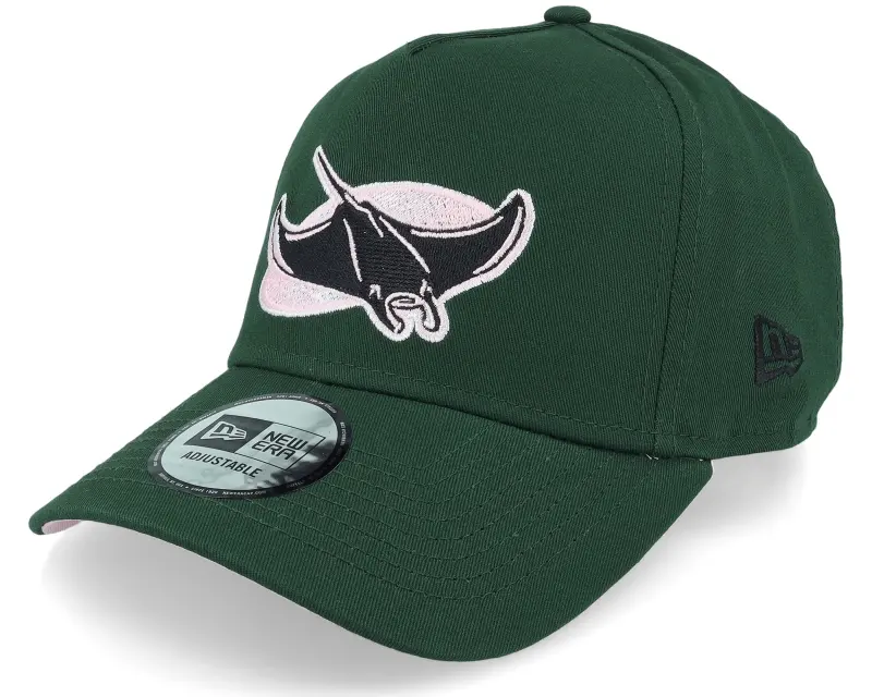 New Era Hatstore Exclusive x Tampa Bay Rays Patch 9FORTY A-Frame Dark Green/Pink Adjustable online